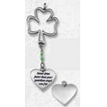 "Never Drive Faster..." Shamrock & Heart Car Charm